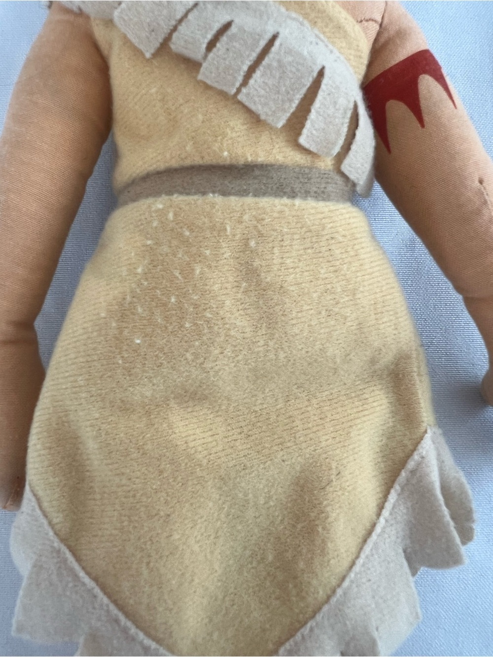 Vintage Disney pocahontas Kids Plush Doll - Tan Dress, Blue Necklace - Picture 7 of 10